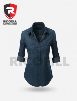 Women's Jeans Long Sleeves Shirt