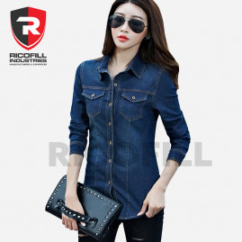 Women's Jeans Long Sleeves Shirt