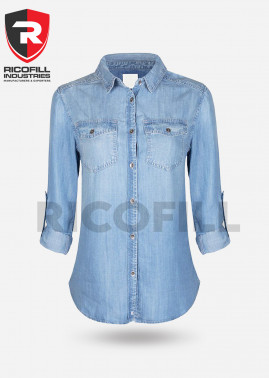 Women's Jeans Long Sleeves Shirt